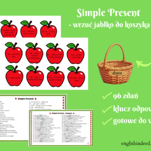 Simple Present – wrzuć jabłko do koszyka!