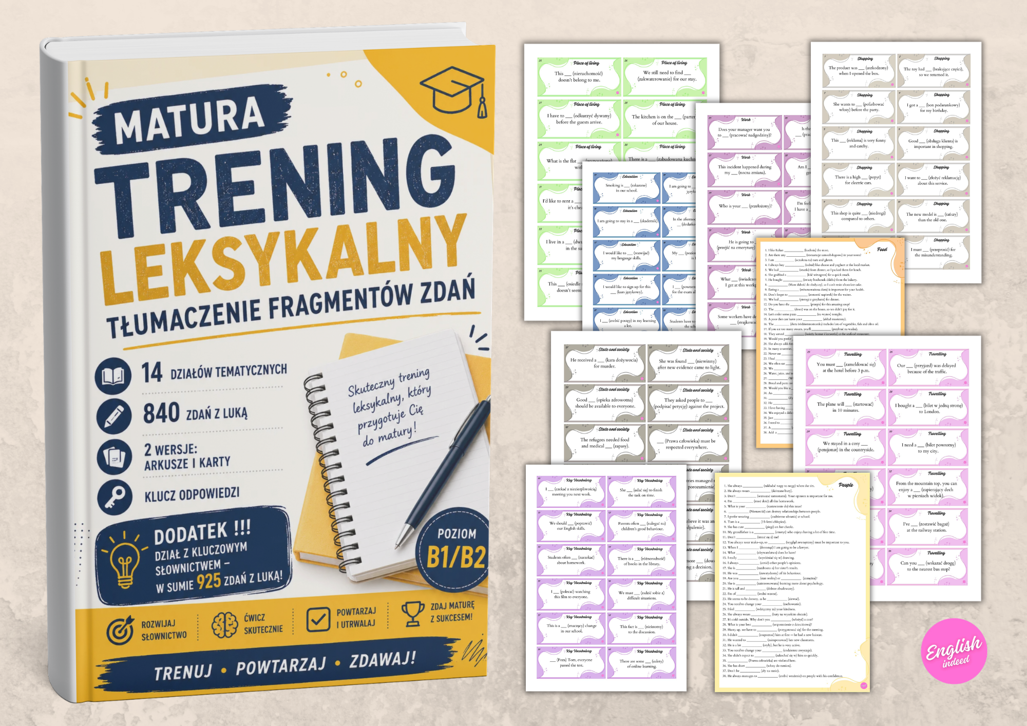 Matura. Tłumaczenie fragmentów zdań.