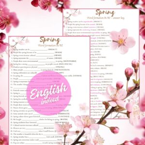 Spring Word Formation B1/B2