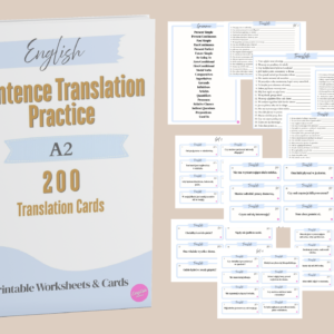 English Sentence Translation Practice A2
