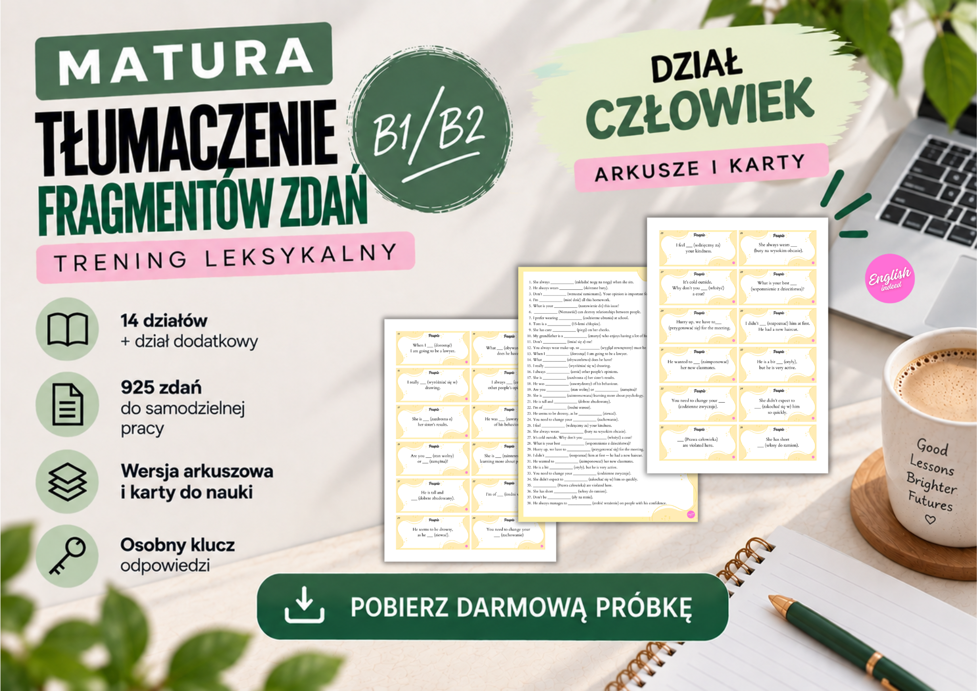 Matura. Tłumaczenie fragmentów zdań - SAMPLE
